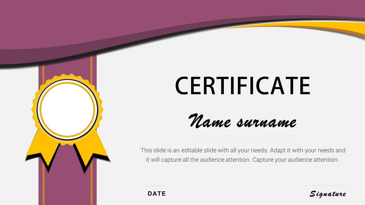 Certificate Border PowerPoint Template and Google Slides